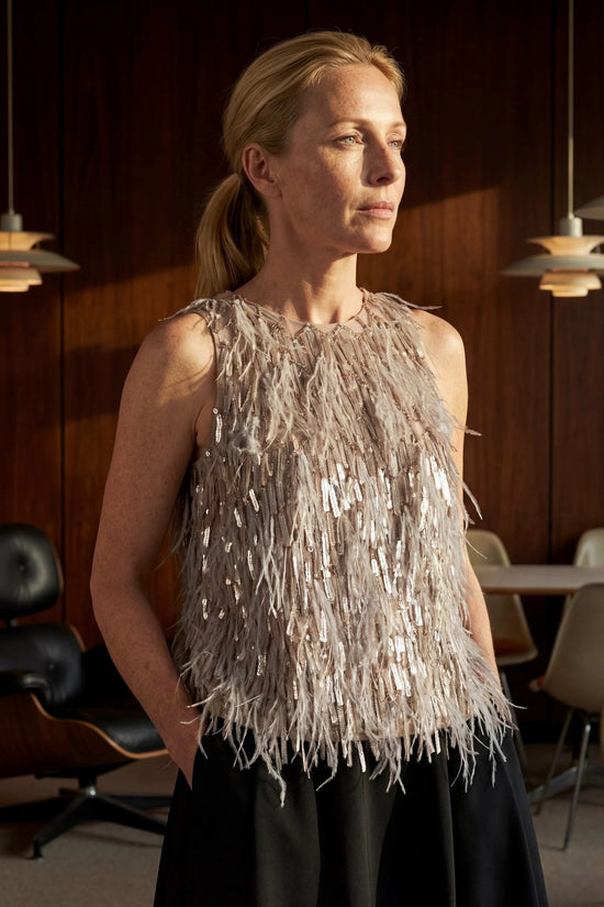 Brunello Cucinelli Beiges Seiden-Cocktailkleid by Brunello Cucinelli