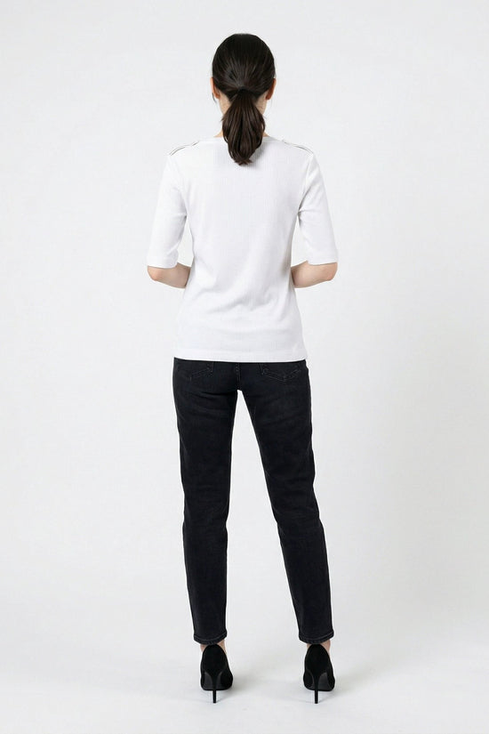 Brunello Cucinelli Weißes Baumwoll-T-Shirt by Brunello Cucinelli