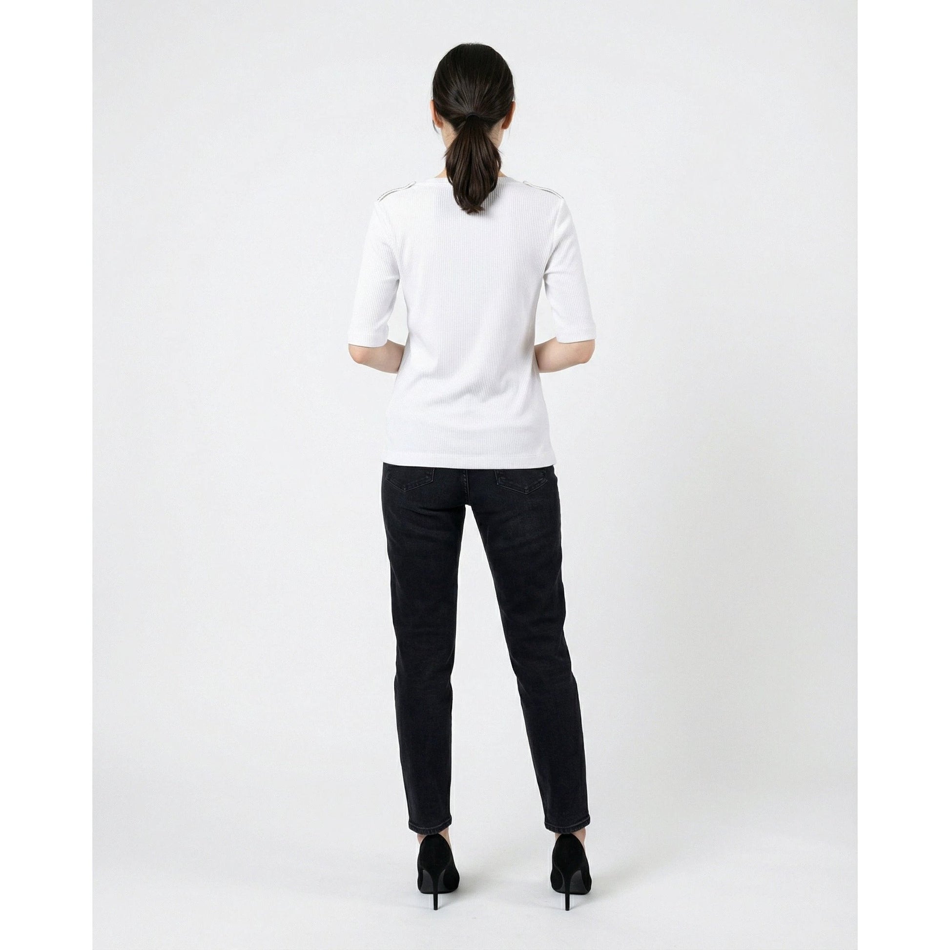 Brunello Cucinelli Weißes Baumwoll-T-Shirt by Brunello Cucinelli