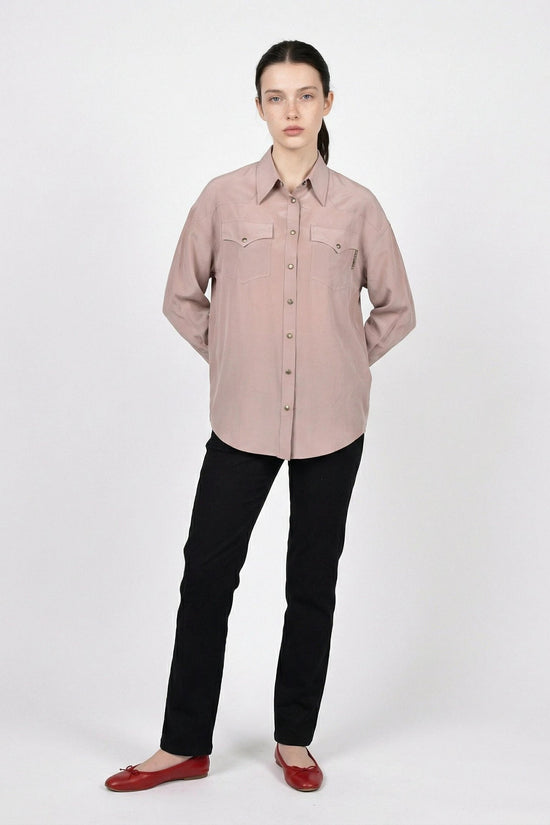 Brunello Cucinelli Cucinelli Beiges Seidenhemd by Brunello Cucinelli Cucinelli