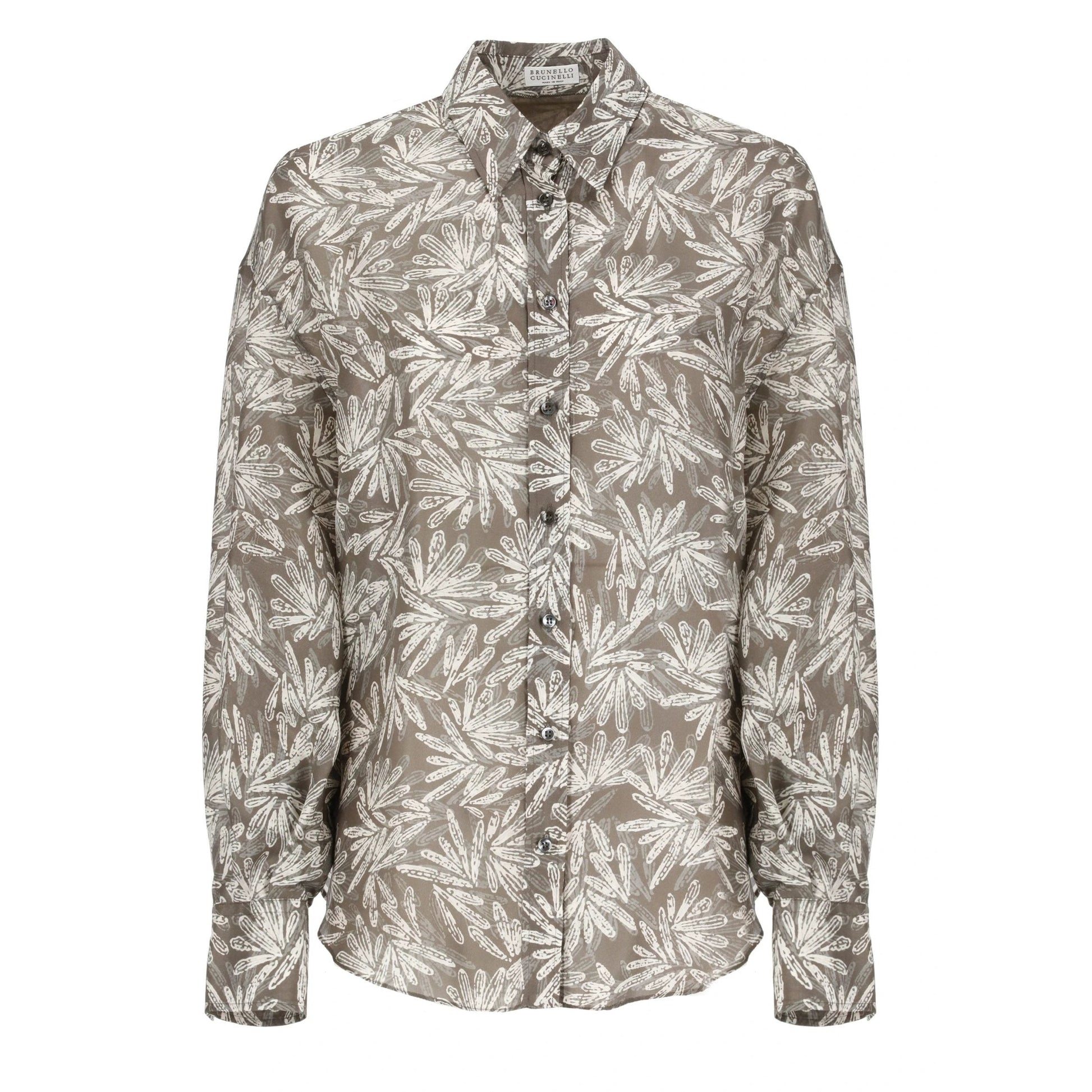 Brunello Cucinelli Cucinelli Mehrfarbiges Seidenhemd mit Muster by Brunello Cucinelli Cucinelli