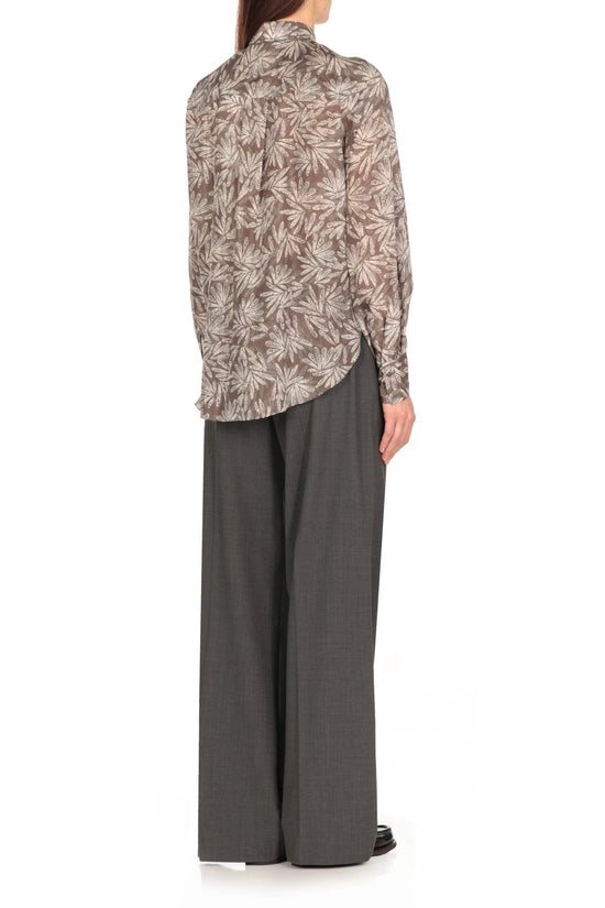 Brunello Cucinelli Mehrfarbiges Seidenhemd mit Muster by Brunello Cucinelli