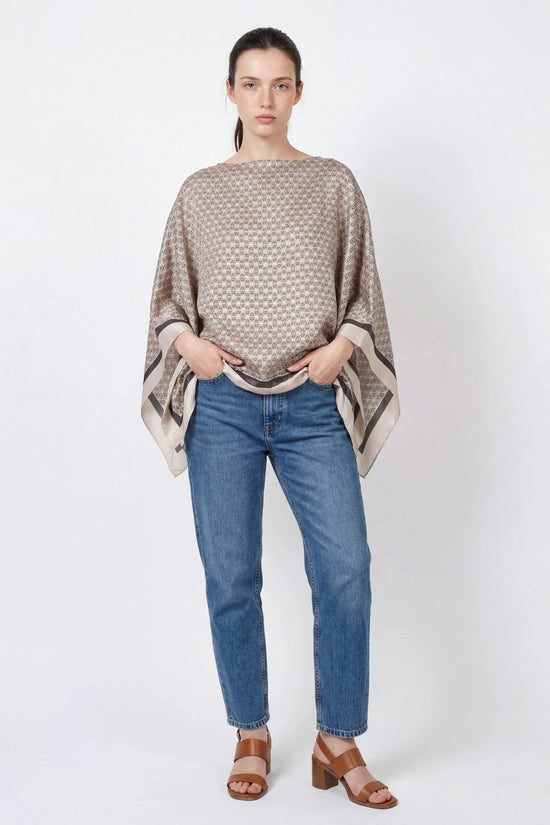 Brunello Cucinelli Cucinelli Beige Seiden-T-Shirt by Brunello Cucinelli Cucinelli