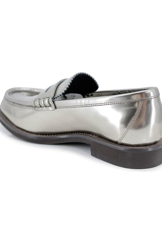 Brunello Cucinelli Graue Loafer aus Leder zum Hineinschlüpfen by Brunello Cucinelli