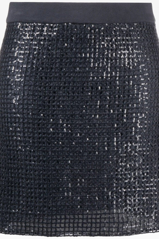 Brunello Cucinelli Grauer Minirock aus Acetat by Brunello Cucinelli