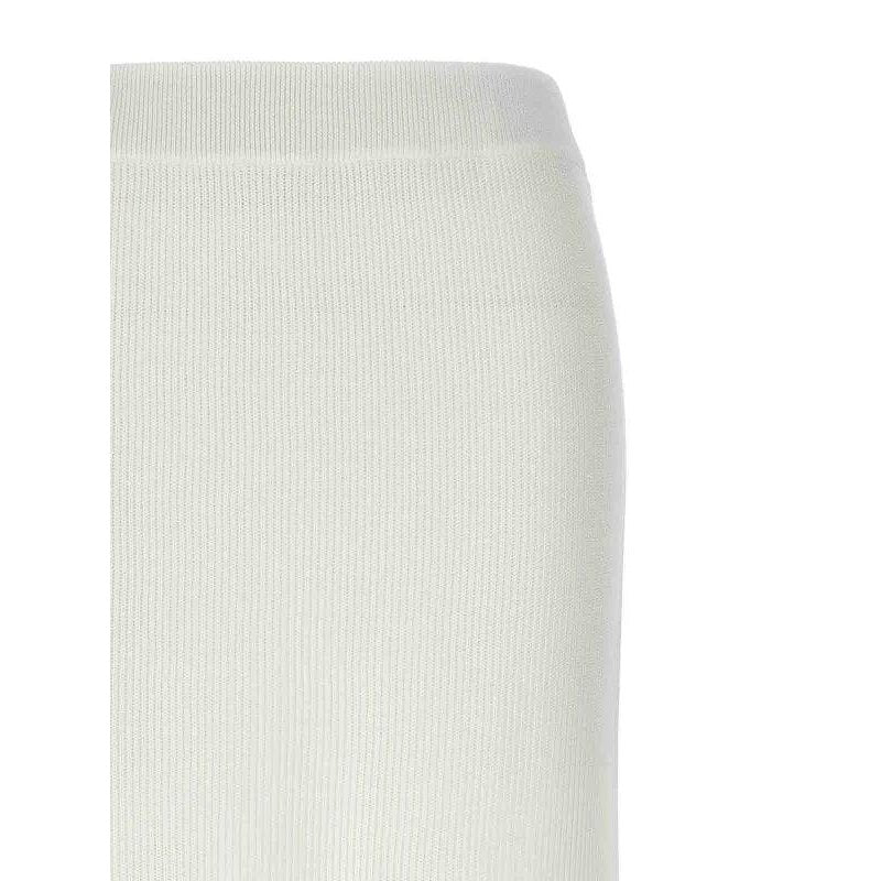 Brunello Cucinelli Weißer langer Baumwollrock by Brunello Cucinelli