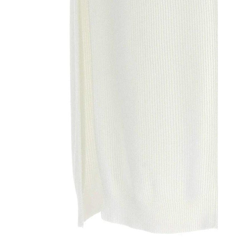 Brunello Cucinelli Weißer langer Baumwollrock by Brunello Cucinelli