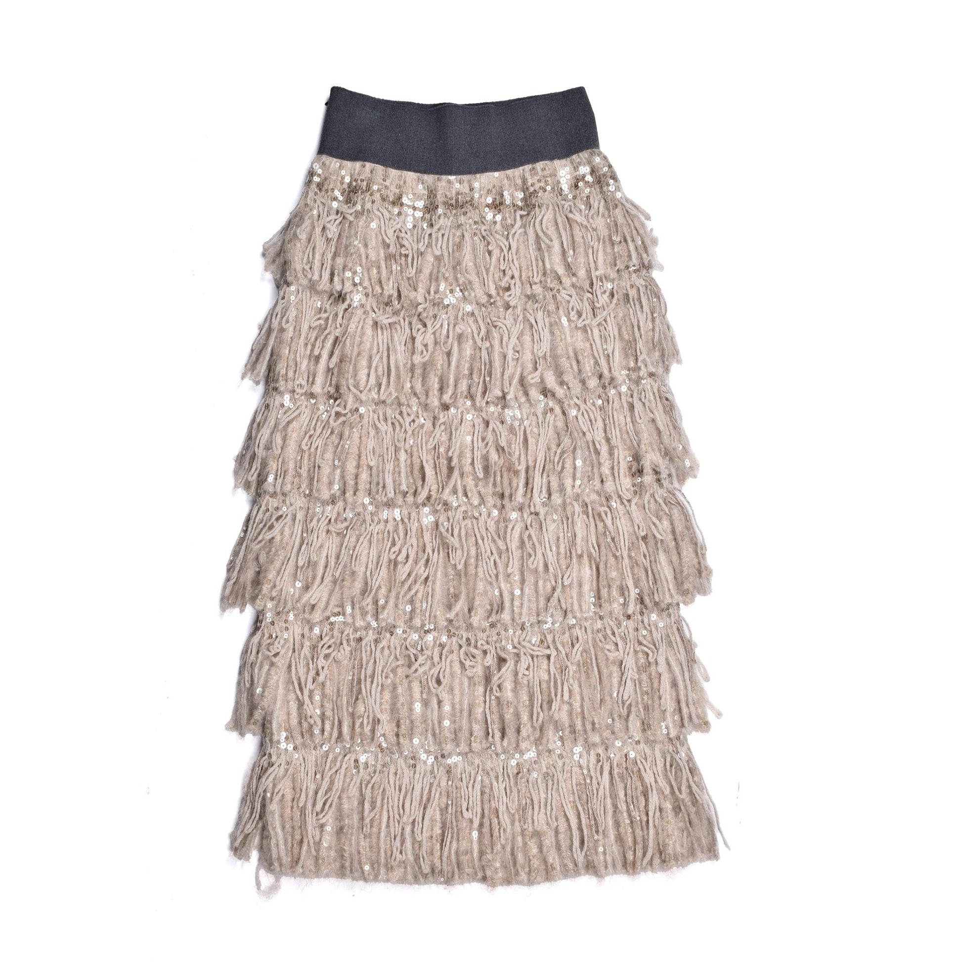 Brunello Cucinelli Beiger Stoffrock by Brunello Cucinelli