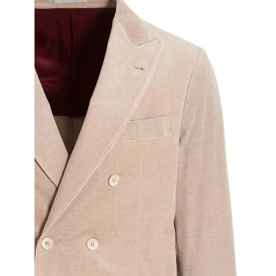 Brunello Cucinelli Beige Cotton Blazer by Brunello Cucinelli