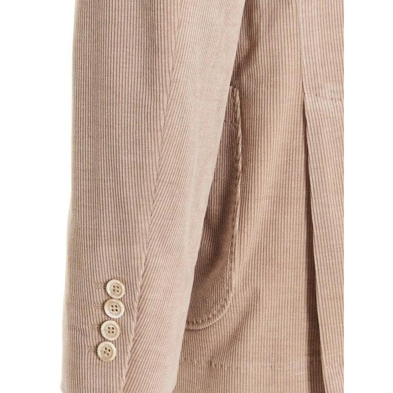Brunello Cucinelli Beige Cotton Blazer by Brunello Cucinelli