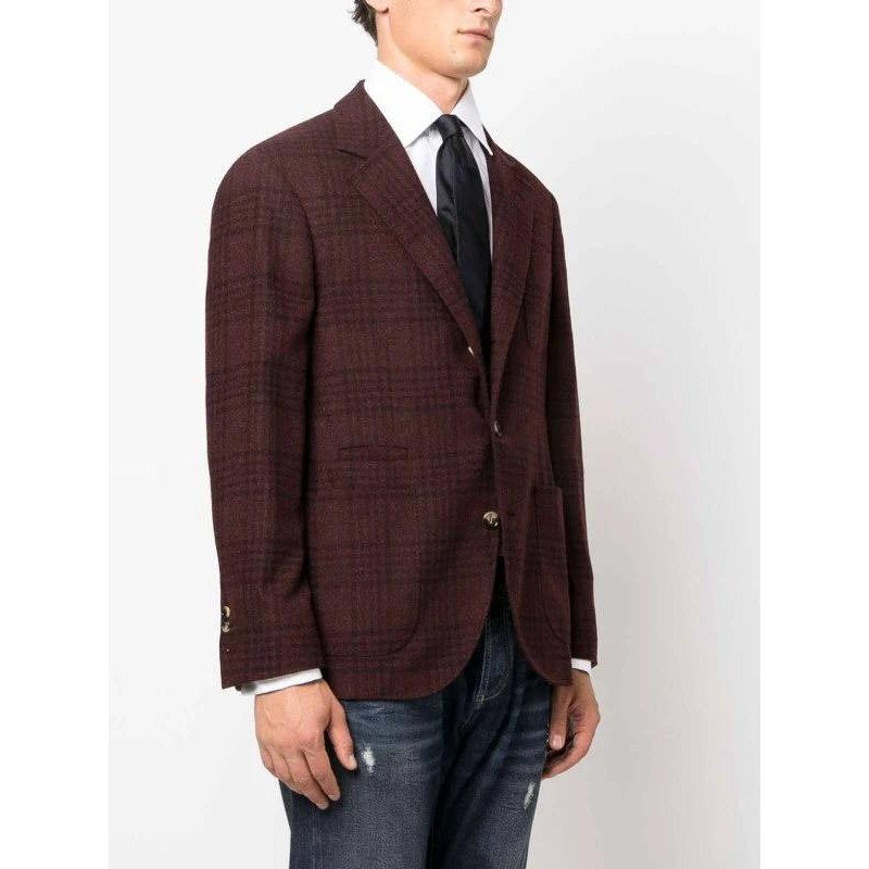 Brunello Cucinelli Mehrfarbiger Wollblazer by Brunello Cucinelli
