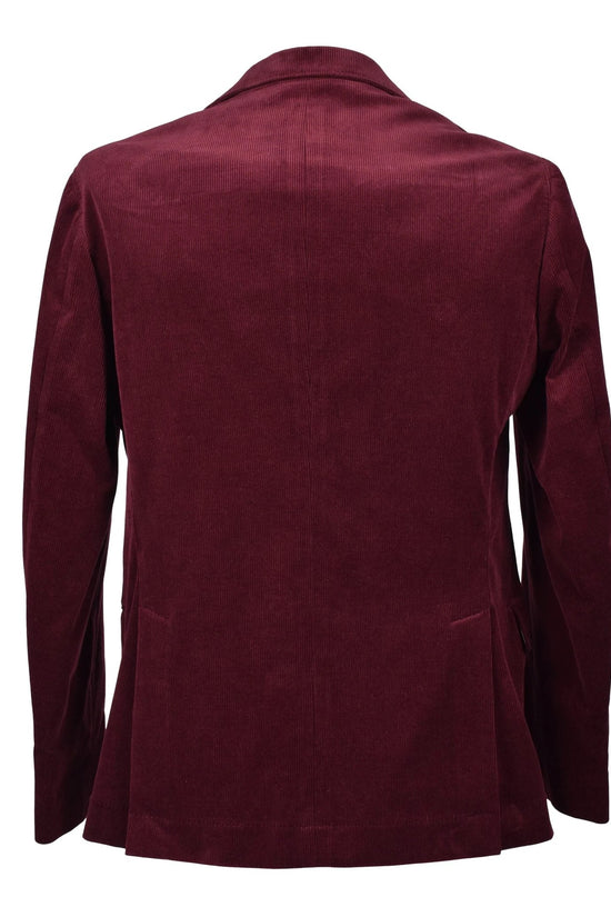 Brunello Cucinelli Burgunderfarbener Baumwollblazer by Brunello Cucinelli