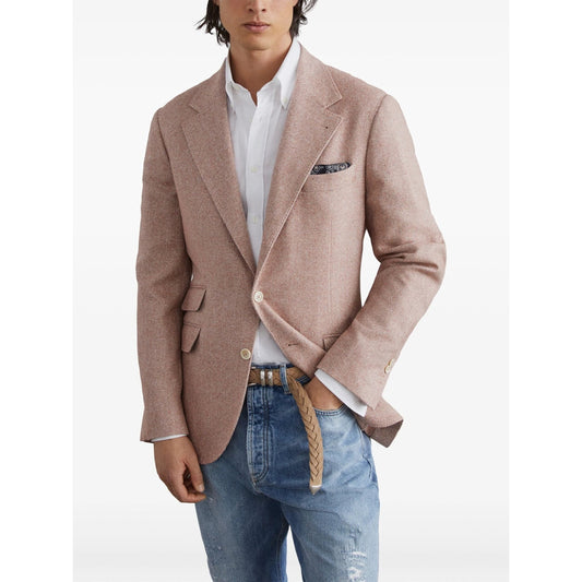 Brunello Cucinelli Orange Wollblazer by Brunello Cucinelli