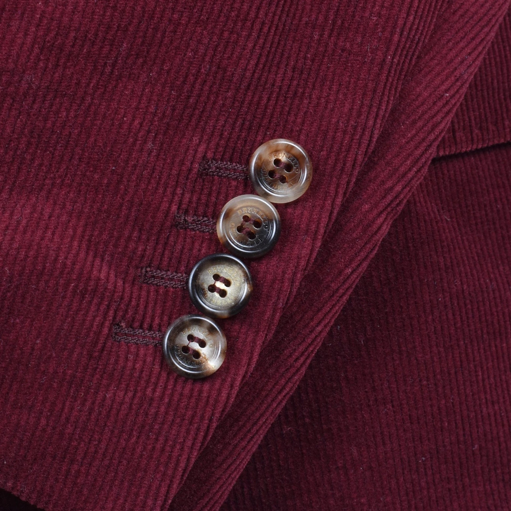 Brunello Cucinelli Burgunderfarbener Baumwollblazer by Brunello Cucinelli