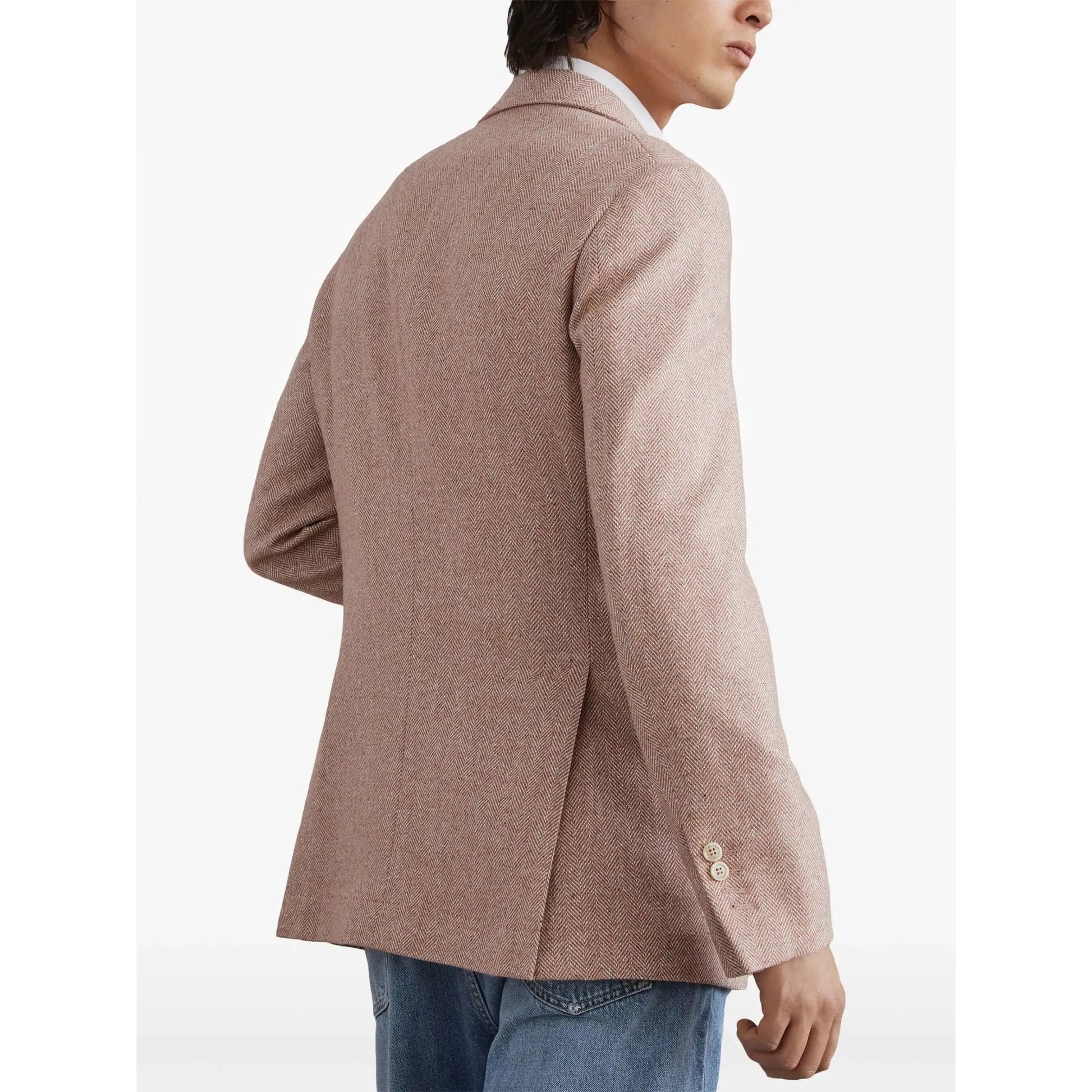 Brunello Cucinelli Orange Wollblazer by Brunello Cucinelli