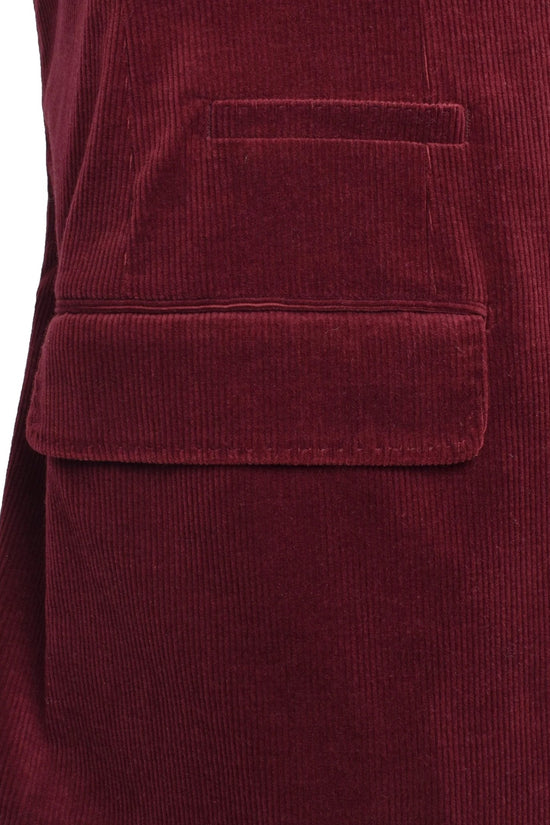 Brunello Cucinelli Burgunderfarbener Baumwollblazer by Brunello Cucinelli