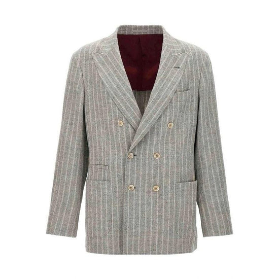 Brunello Cucinelli Cucinelli Perlmuttfarbener Leder-Mantel by Brunello Cucinelli Cucinelli