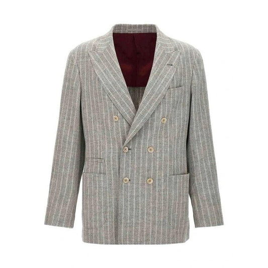 Brunello Cucinelli Cucinelli Perlmuttfarbener Leder-Mantel by Brunello Cucinelli Cucinelli