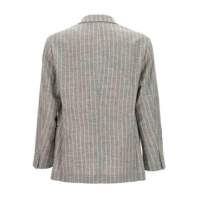 Brunello Cucinelli Perlmuttfarbener Leder-Mantel by Brunello Cucinelli