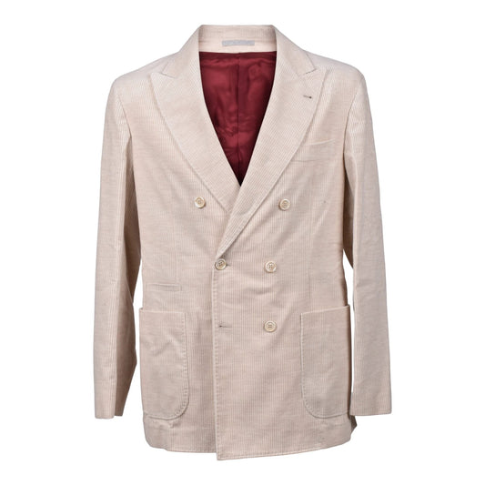 Brunello Cucinelli Cucinelli Beiger Baumwollblazer by Brunello Cucinelli Cucinelli