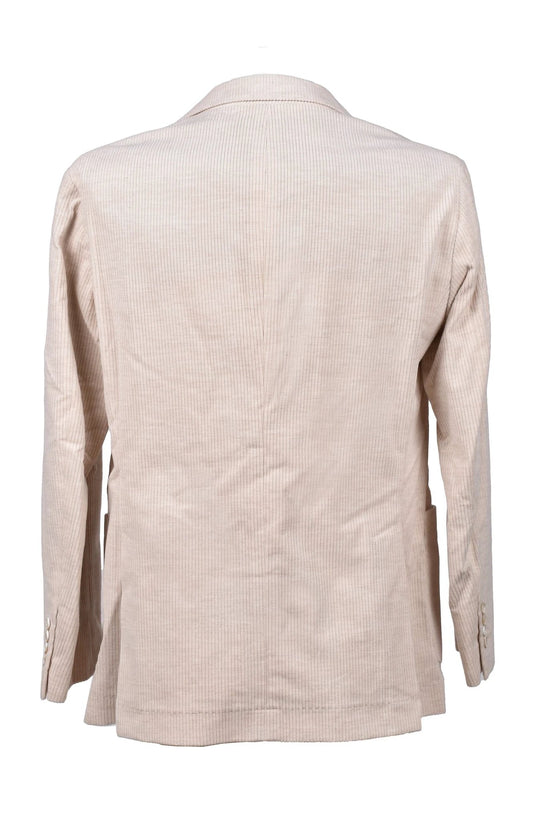 Brunello Cucinelli Beiger Baumwollblazer by Brunello Cucinelli