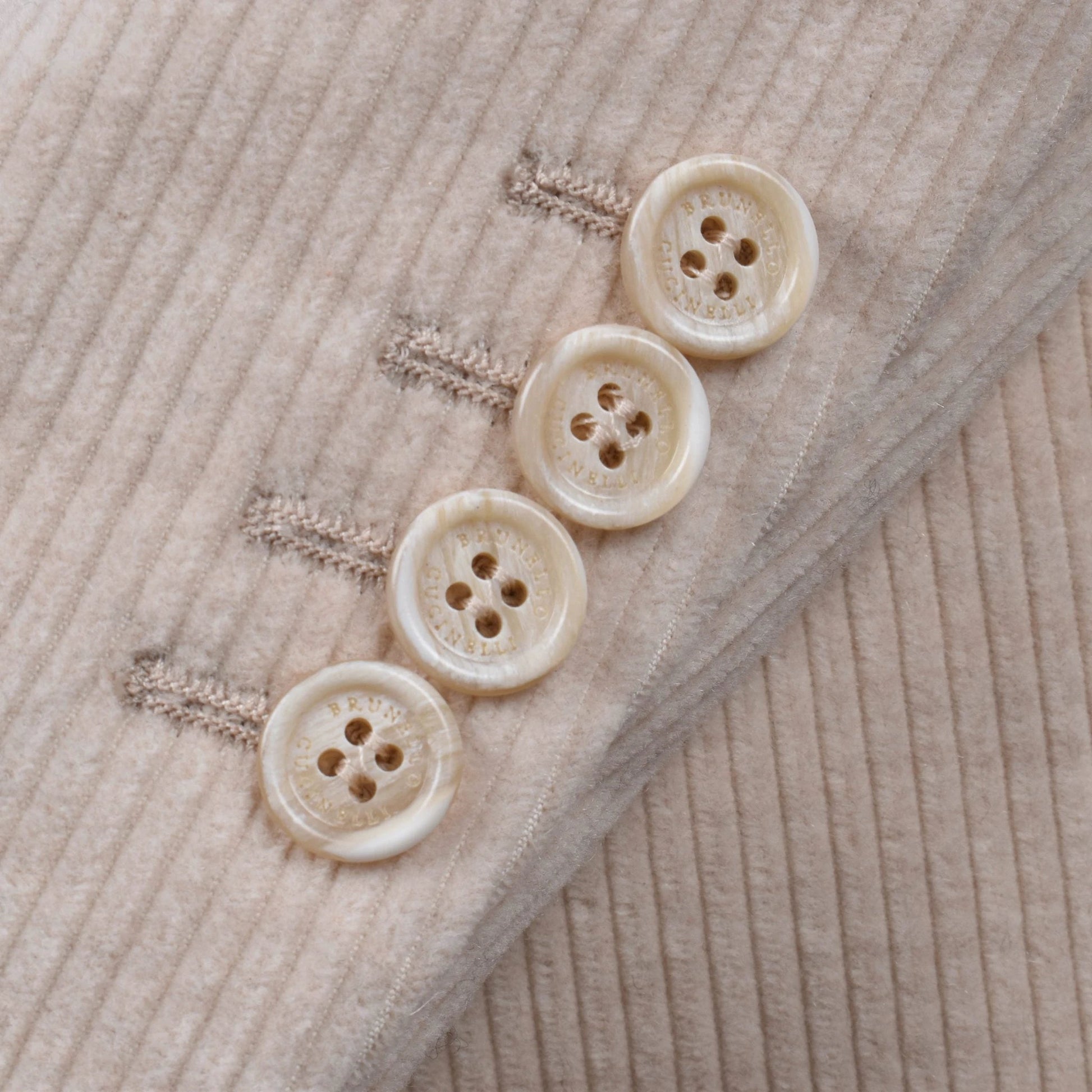 Brunello Cucinelli Beiger Baumwollblazer by Brunello Cucinelli