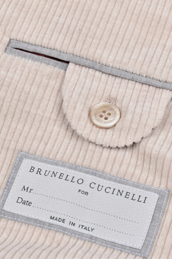 Brunello Cucinelli Beiger Baumwollblazer by Brunello Cucinelli