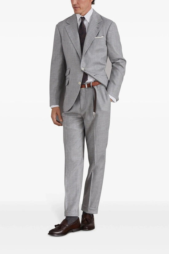 Brunello Cucinelli Grauer Wollblazer by Brunello Cucinelli