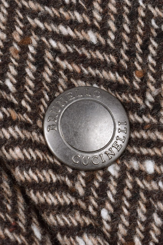 Brunello Cucinelli Brauner ärmelloser Wollblazer by Brunello Cucinelli