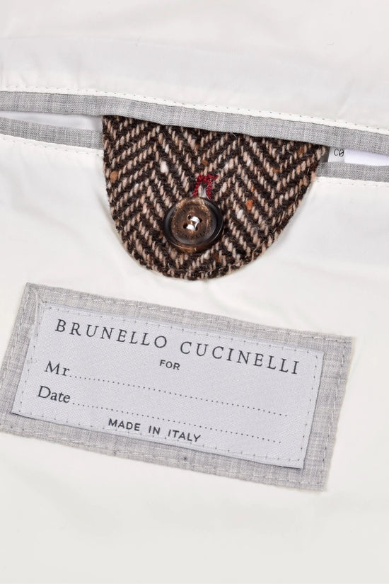 Brunello Cucinelli Brauner ärmelloser Wollblazer by Brunello Cucinelli