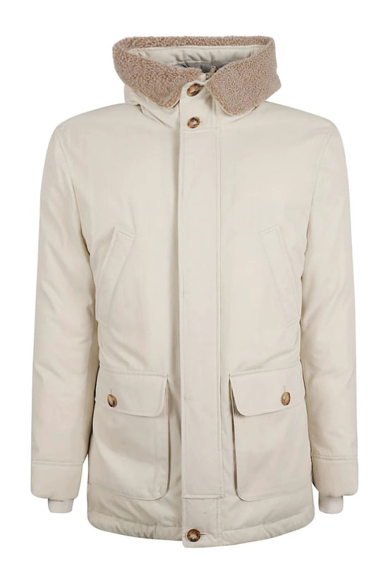Brunello Cucinelli Cucinelli Mehrfarbige Baumwolljacke in voller Länge by Brunello Cucinelli Cucinelli