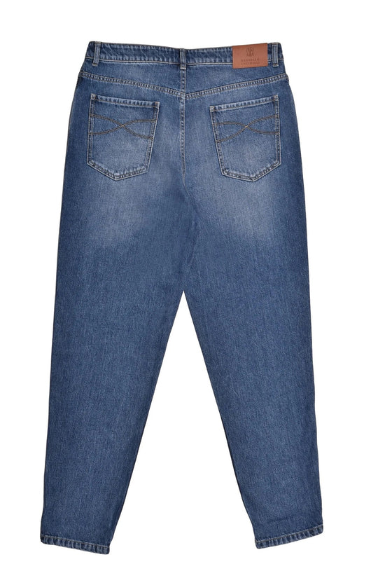 Brunello Cucinelli Blaue Jeans aus Baumwolle im Relaxed Fit by Brunello Cucinelli