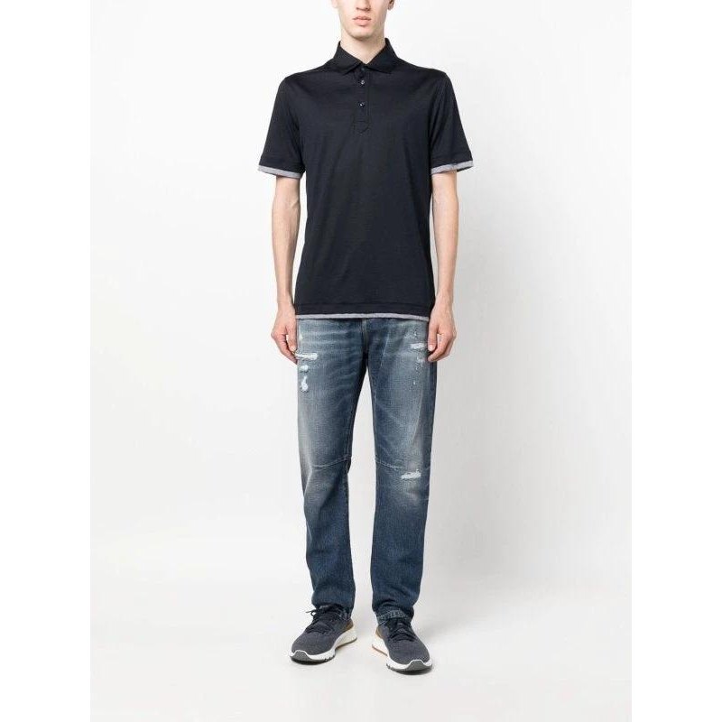 Brunello Cucinelli Graue Jeans aus Baumwolle im geraden Schnitt by Brunello Cucinelli