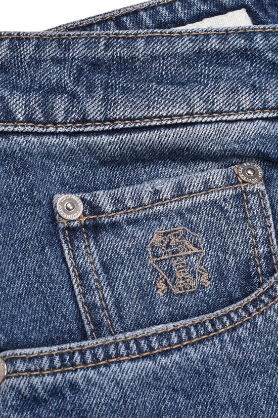 Brunello Cucinelli Blaue Jeans aus Baumwolle im Relaxed Fit by Brunello Cucinelli