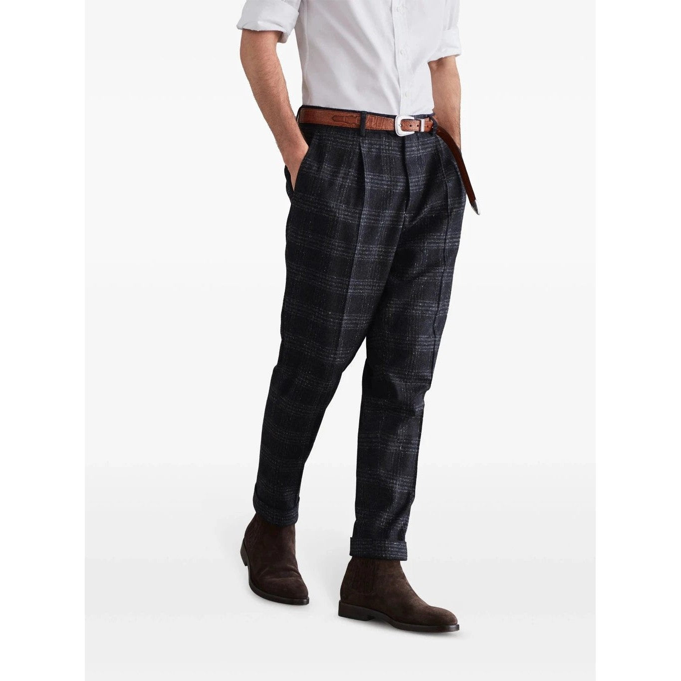 Brunello Cucinelli Graue Seiden-Freizeithose by Brunello Cucinelli