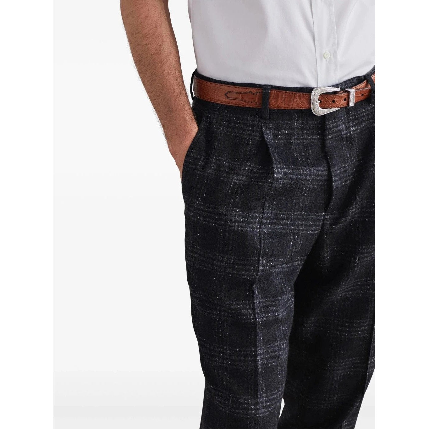 Brunello Cucinelli Graue Seiden-Freizeithose by Brunello Cucinelli