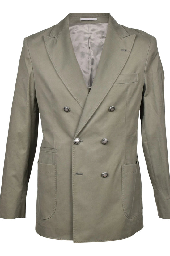 Brunello Cucinelli Cucinelli Grüner Baumwollblazer by Brunello Cucinelli Cucinelli