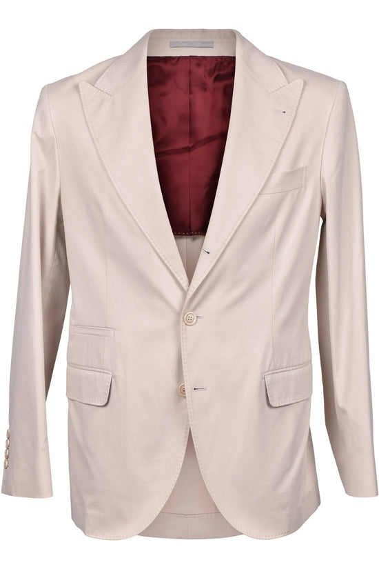Brunello Cucinelli Cucinelli Beiger Baumwollblazer by Brunello Cucinelli Cucinelli