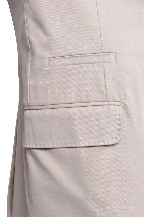Brunello Cucinelli Beiger Baumwollblazer by Brunello Cucinelli
