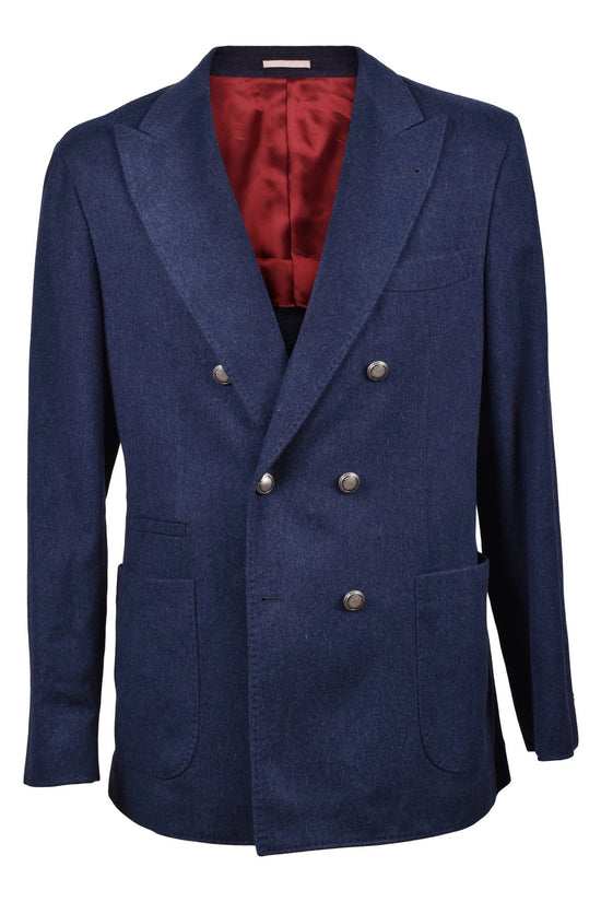 Brunello Cucinelli Cucinelli Blauer Wollblazer by Brunello Cucinelli Cucinelli