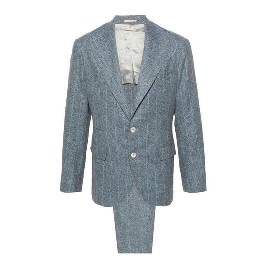 Brunello Cucinelli Cucinelli Blaues Seiden-Zweiteiler-Anzug by Brunello Cucinelli Cucinelli