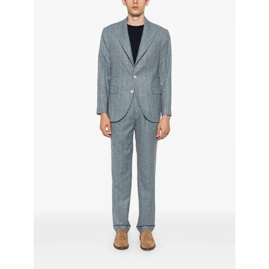 Brunello Cucinelli Blaues Seiden-Zweiteiler-Anzug by Brunello Cucinelli