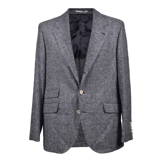 Brunello Cucinelli Cucinelli Blauer Lederblazer by Brunello Cucinelli Cucinelli