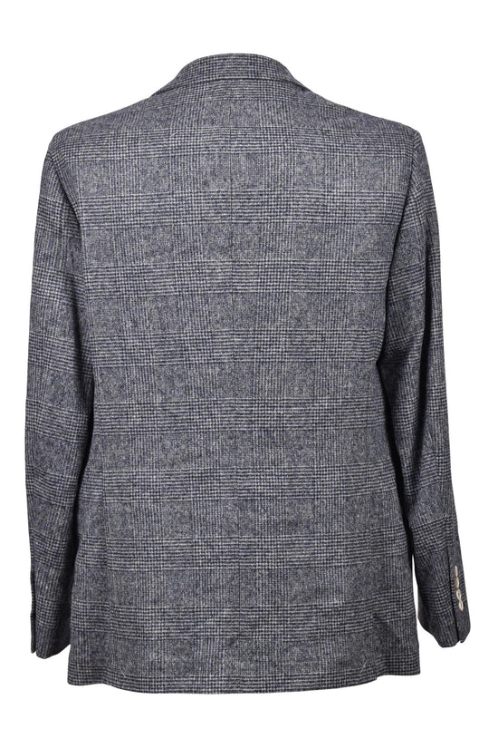 Brunello Cucinelli Blauer Lederblazer by Brunello Cucinelli