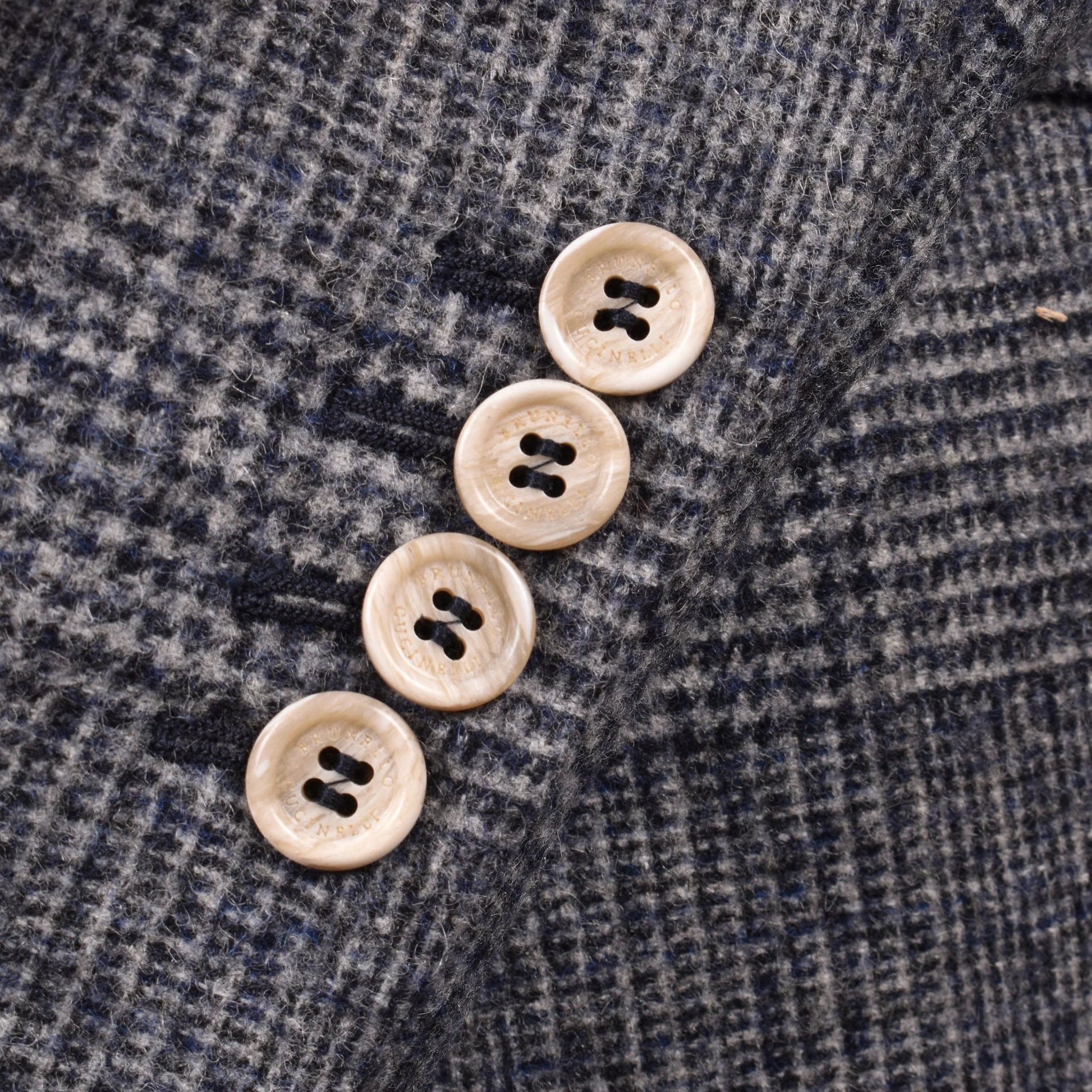 Brunello Cucinelli Blauer Lederblazer by Brunello Cucinelli