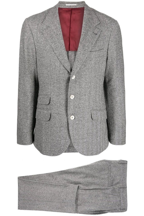 Brunello Cucinelli Cucinelli Grauer Woll-Zweiteiler by Brunello Cucinelli Cucinelli