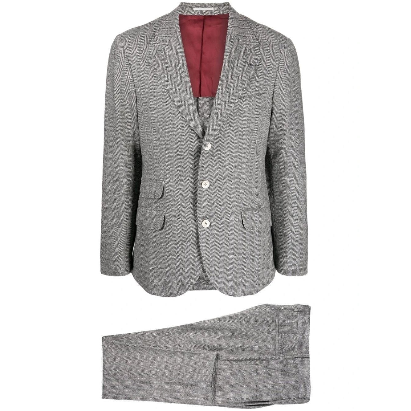 Brunello Cucinelli Cucinelli Grauer Woll-Zweiteiler by Brunello Cucinelli Cucinelli