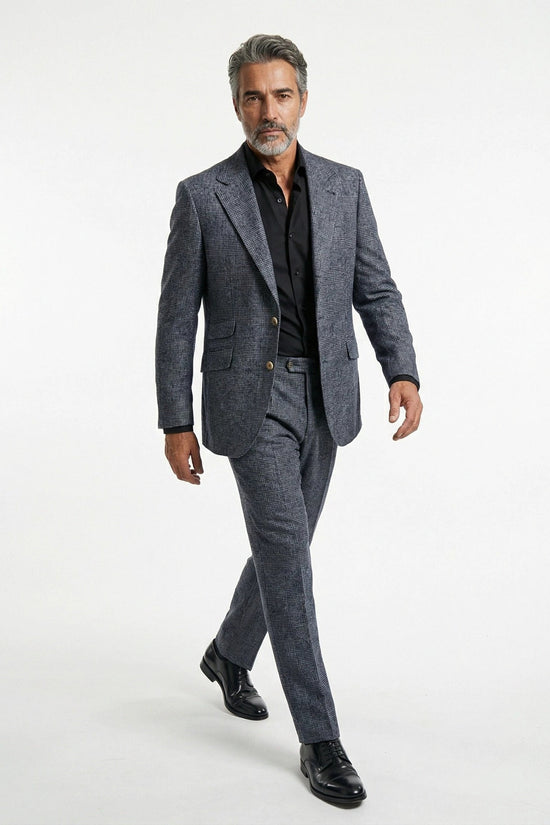 Brunello Cucinelli Blauer Lederblazer by Brunello Cucinelli