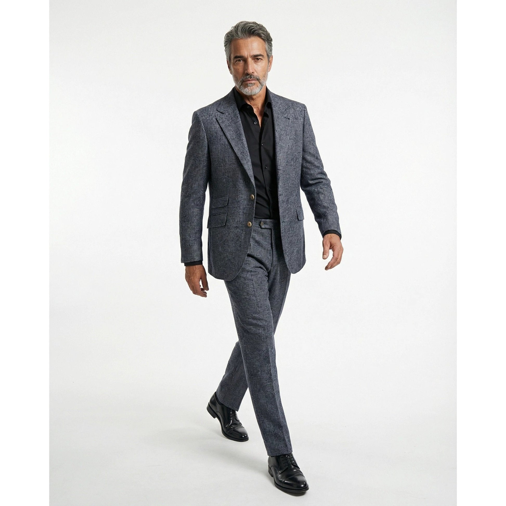 Brunello Cucinelli Blauer Lederblazer by Brunello Cucinelli