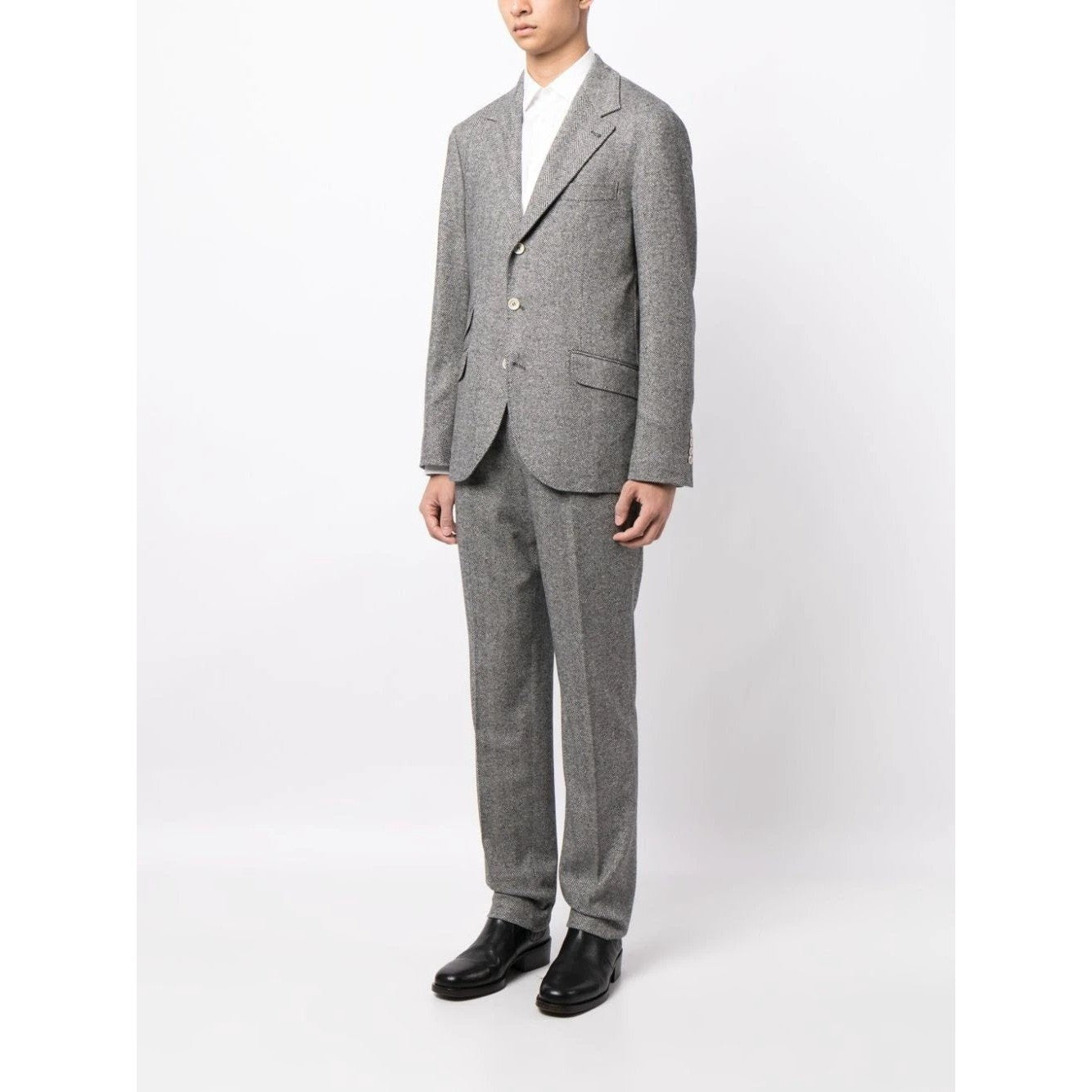 Brunello Cucinelli Grauer Woll-Zweiteiler by Brunello Cucinelli